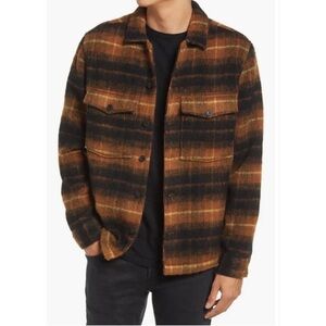 All Saints Hatch Wool blend shirt shacket plaid